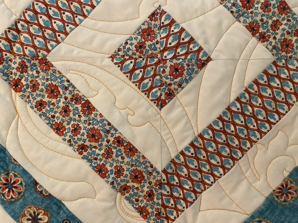 Kashmir Paisley met gele draad