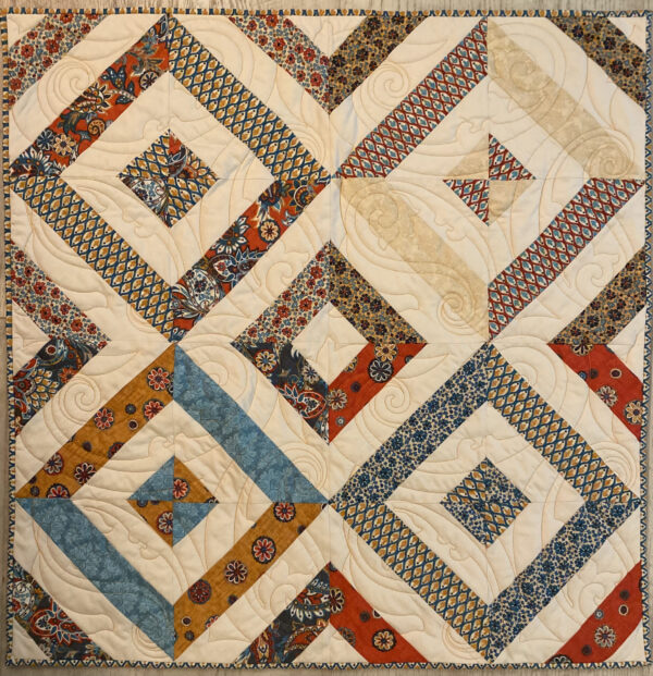 Kashmir Paisley met blauwe batik